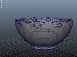 bowl decorated Model 3D