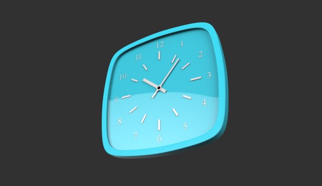 wall clock Model 3D .c4d .max .obj .3ds .fbx .stl .blend 