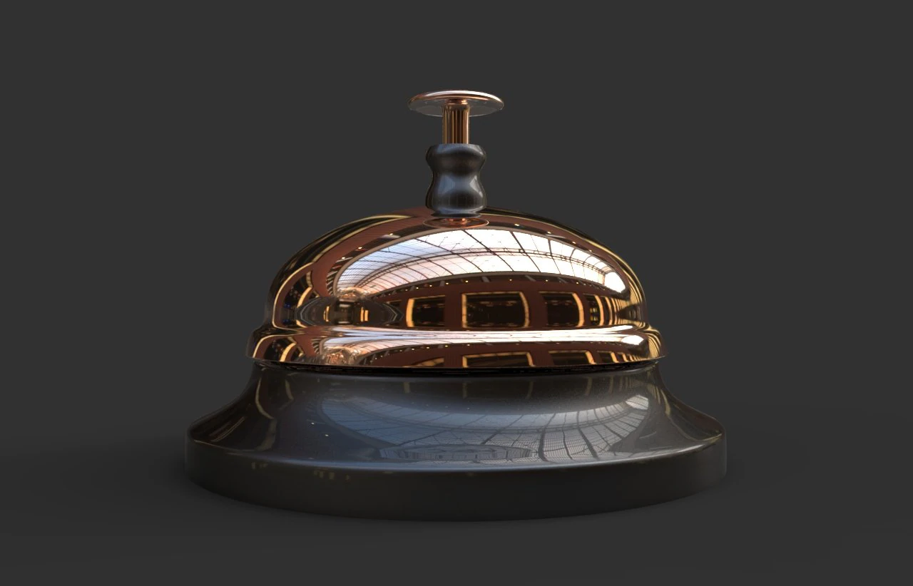 call bell hotel 3D Model .c4d .max .obj .3ds .fbx .stl .blend 