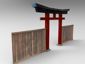 japan torii gate 3D Model