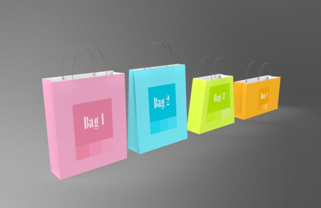 shop bags Modèle 3D .c4d .max .obj .3ds .fbx .stl .blend 