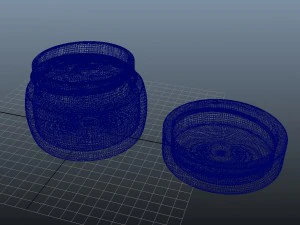 cosmetic cream container 3D Model