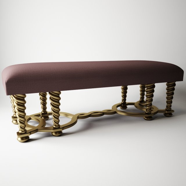 bench christopher guy 2 014 60-0011-ee 3D Modell .c4d .max .obj .3ds .fbx .stl .blend