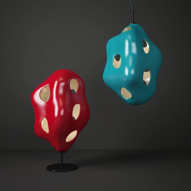 bokka lamp designed by karim rashid 3D Model .c4d .max .obj .3ds .fbx .stl .blend 