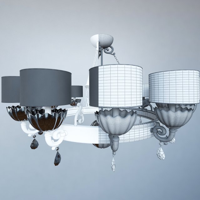 chandelier masiero nuare 12 Model 3D .c4d .max .obj .3ds .fbx .stl .blend 