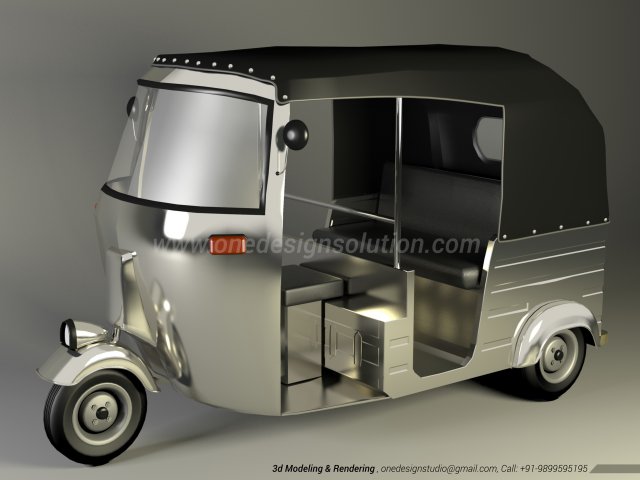 autorickshaw or scooter Modelo 3D .c4d .max .obj .3ds .fbx .stl .blend 
