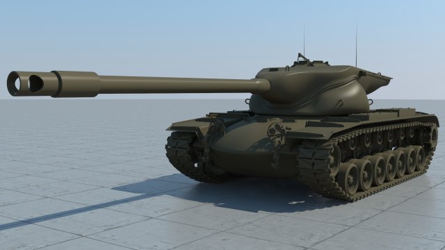 united states t57 heavy tank Model 3D .c4d .max .obj .3ds .fbx .stl .blend 