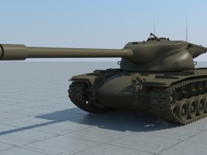 united states t57 heavy tank 3D Model