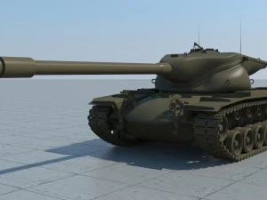 carro armato pesante t57 degli stati uniti Modello 3D