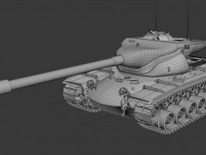 united states t57 heavy tank Model 3D