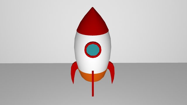 space rocket toon 3D Model .c4d .max .obj .3ds .fbx .stl .blend 