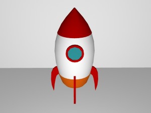 space rocket toon 3D 模型