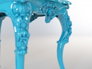 coffee table turquoise 3D मॉडल