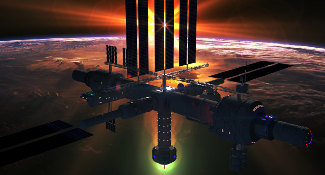 space station Modèle 3D .c4d .max .obj .3ds .fbx .stl .blend 