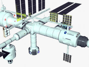 space station Modèle 3D