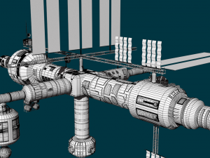 space station Modèle 3D