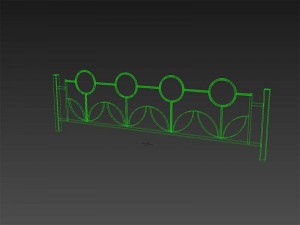 iron fence 02 Modelo 3D