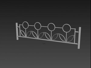 iron fence 02 Modelo 3D