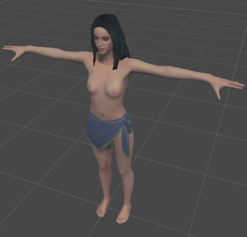 neked girl 3D Model .c4d .max .obj .3ds .fbx .stl .blend 