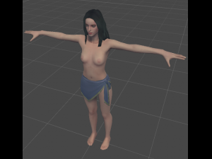 neked girl 3D Model