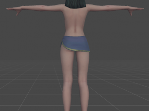 neked girl 3D Model