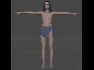 neked girl 3D Model