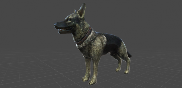 german shepherd 3D Модель .c4d .max .obj .3ds .fbx .stl .blend 