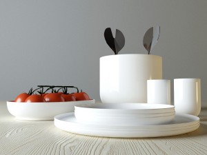 a table bowls set by georgia zanellato 3D 모델
