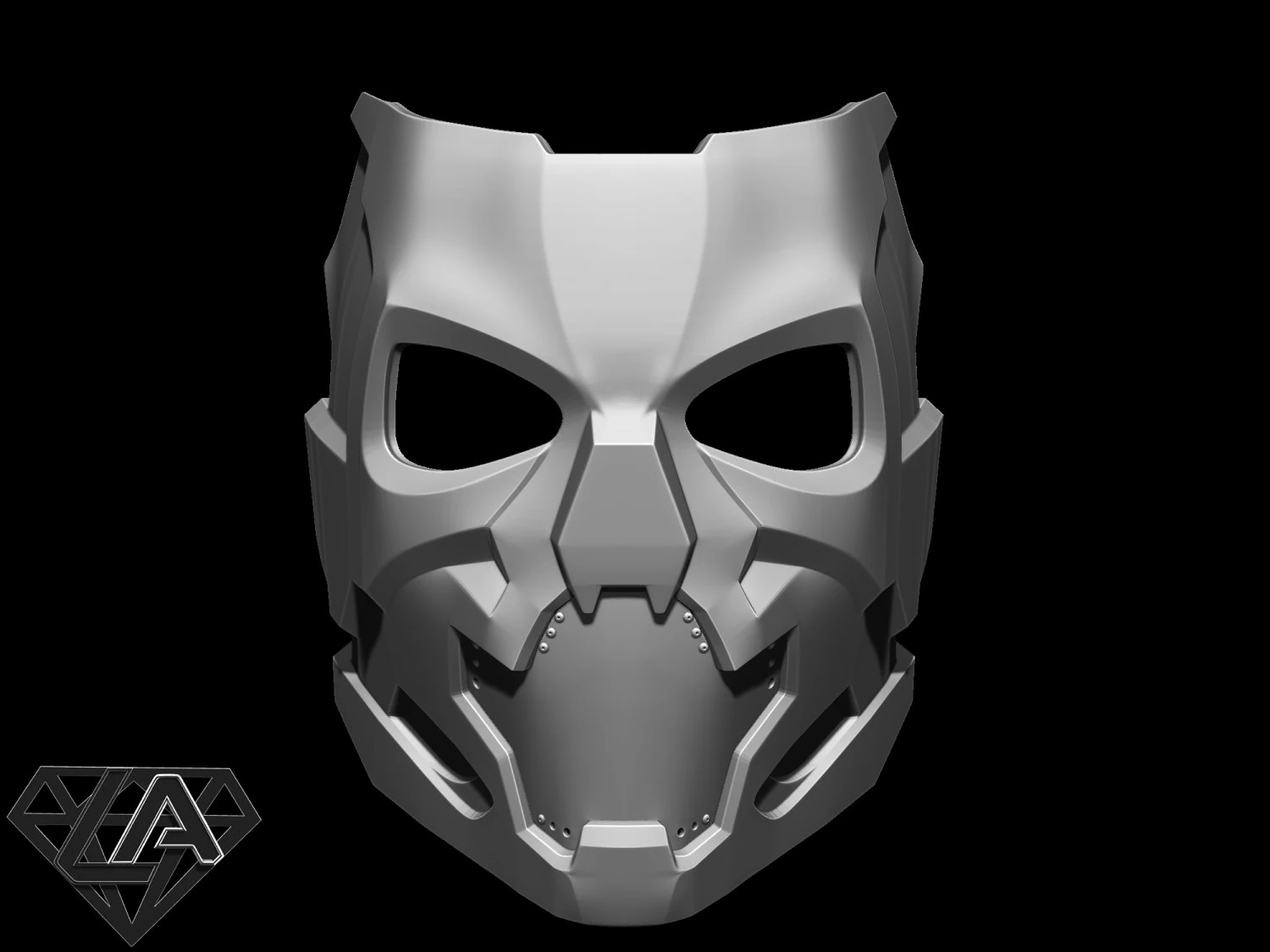 cyberpunk sci-fi demon mask 3D Print Model .c4d .max .obj .3ds .fbx .stl .blend