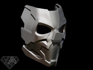 cyberpunk sci-fi demon mask 3D Print Model