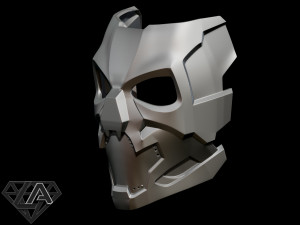 cyberpunk sci-fi demon mask 3D Print Model