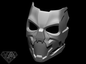 cyberpunk sci-fi demon mask 3D Print Model
