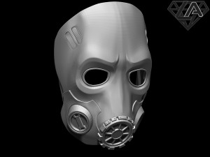 borderlands mask Model Cetak 3D