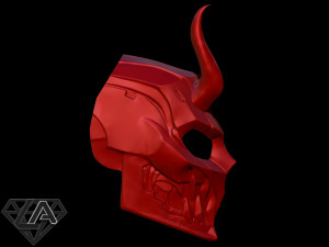 cyberdemon mask 3Dプリントモデル