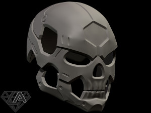 sci-fi skull helmet 3D 프린트 모델