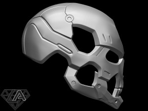 sci-fi skull helmet 3D 프린트 모델