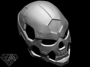 sci-fi skull helmet 3D 프린트 모델