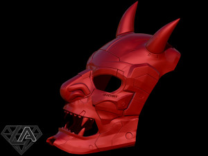demon cyberoni full mask Model Cetak 3D