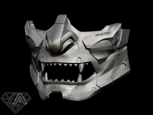 demon cyberoni half mask 3D Print Model
