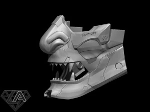 demon cyberoni half mask 3D Print Model