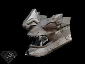 demon cyberoni half mask Modelo de Impressão 3D