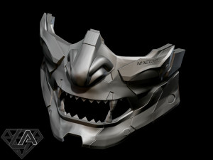 demon cyberoni half mask Modelo de Impressão 3D