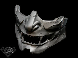 demon cyberoni half mask 3D Print Model