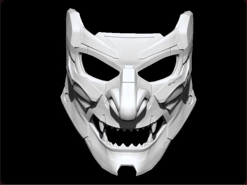 demon cyberoni mask 3D Print Model .c4d .max .obj .3ds .fbx .stl .blend 