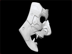 demon cyberoni mask Model Cetak 3D