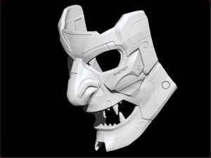 demon cyberoni mask Model Cetak 3D