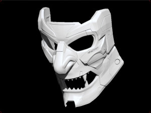 demon cyberoni mask Model Cetak 3D