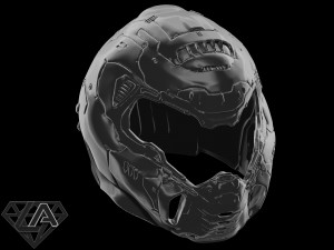 doom eternal helmet 3Dプリントモデル