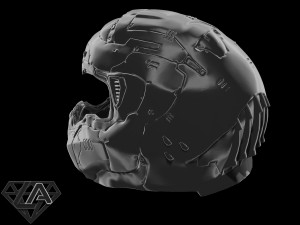 doom eternal helmet 3Dプリントモデル