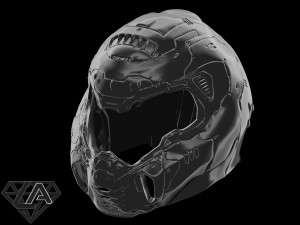 doom eternal helmet 3Dプリントモデル